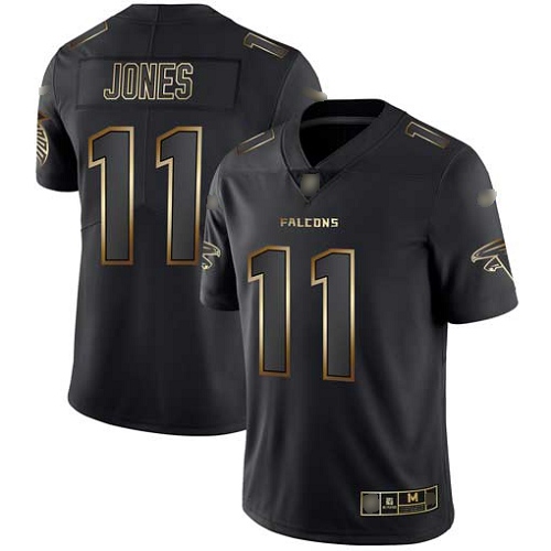 Atlanta Falcons Limited Black Gold Men Julio Jones Jersey NFL Football 11 Vapor Untouchable